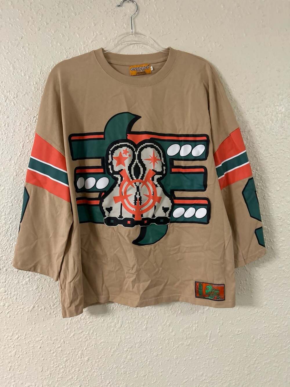 Essence Y2K Graphic Oversized Heavyweight Long Sleeve Jersey T-Shirt Size XL